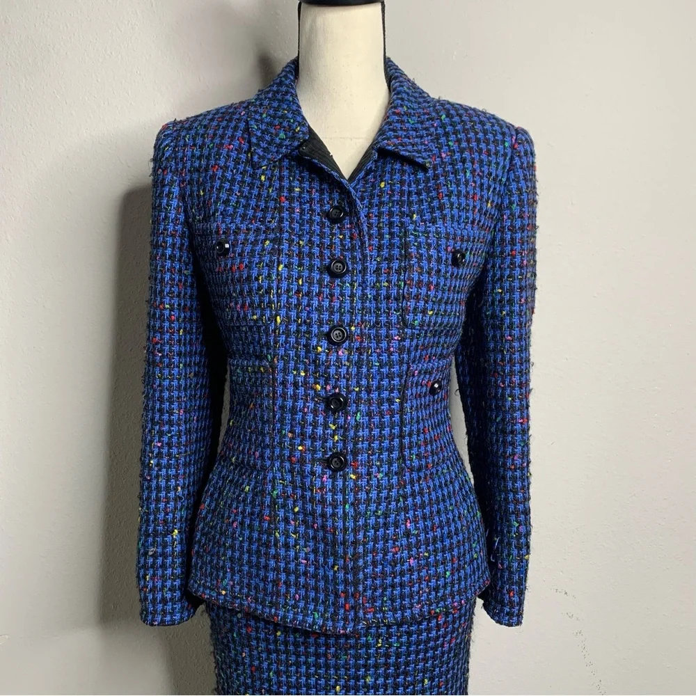 Carlisle Vintage Tweed Two Piece Skirt Suit Set